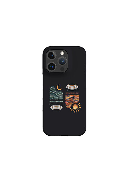 KaffCase حافظة هاتف فاخرة متوافقة مع آيفون 16 برو بنمط موجة الغروب