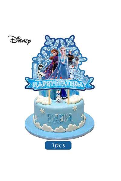Miniso 1pcs Frozen Cake Topper、Cupcake Toppers for Kids Happy Birthday Frozen...