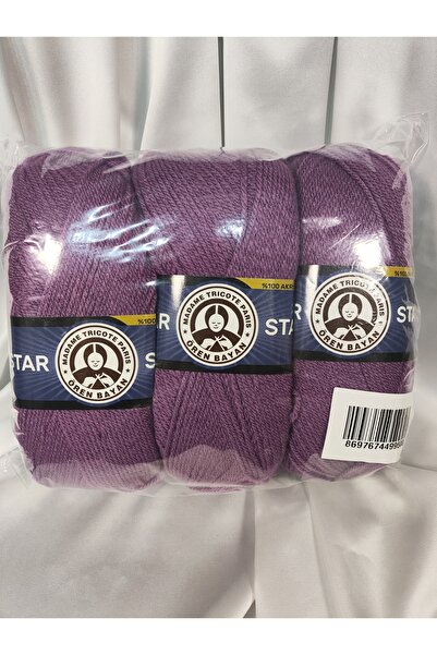 Ören Bayan Star Mor El Örgü İpi (3 Adet) - Renk: 104