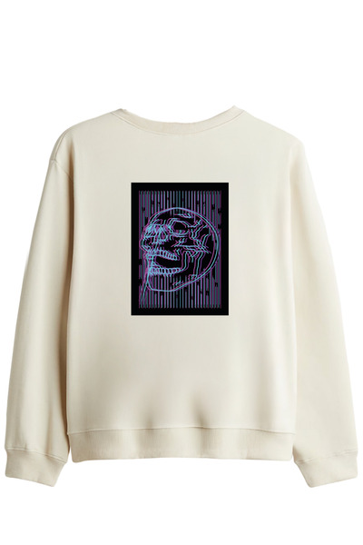 BetterThanCo Hanorac cu imprimeu neon și guler tip crewneck