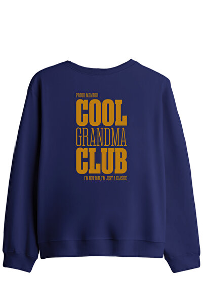 BetterThanCo Суичър с принт „Cool Grandma Club“ за колоездене