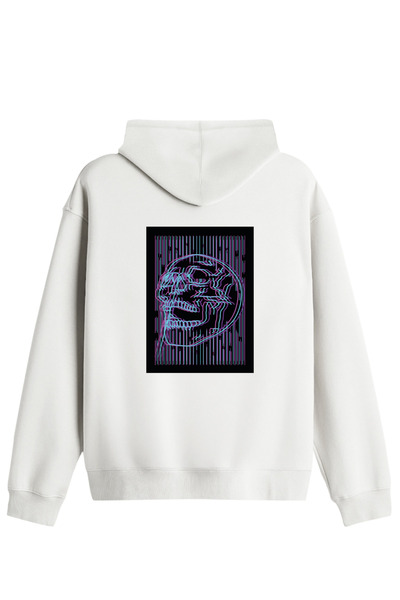 BetterThanCo Hanorac unisex cu glugă și imprimeu neon