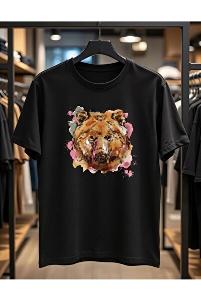 playwear Unisex Oversize Mold Bear Colorful Design Printed Tshirt