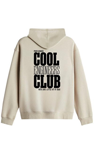 BetterThanCo Hanorac unisex cu glugă și imprimeu Cool Engineers Club