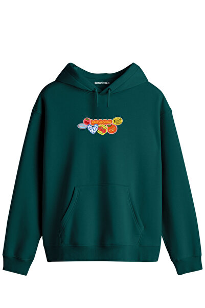 BetterThanCo Fruits Printed Unisex Hooded Collar Hoodie