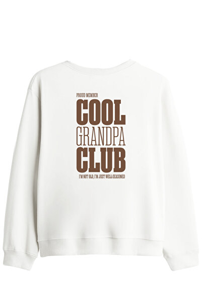 BetterThanCo Φούτερ με στάμπα Cool Grandpa Club και λαιμόκοψη ποδηλάτου