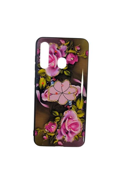 OEM Carcasă compatibilă cu Samsung Galaxy A60, carcasă TPU, contur auriu în r...