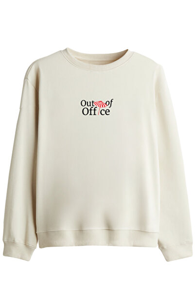 BetterThanCo Φούτερ με στάμπα Out Of Office και λαιμόκοψη ποδηλάτου