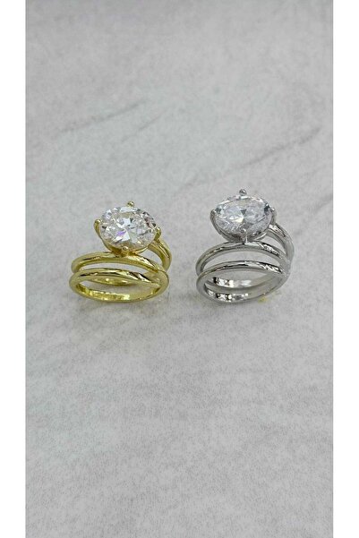 Bubbleatelier Gold Markiz Kesim Serçe Parmak Yüzüğü Ayarlanabilir