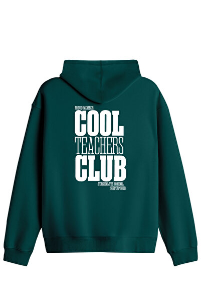 BetterThanCo Cool Teachers Club Printed Unisex Hooded Collar Hoodie