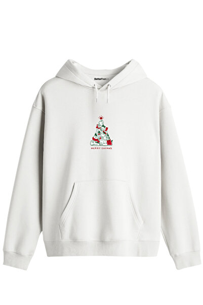 BetterThanCo Φούτερ με κουκούλα Catmas με στάμπα, unisex