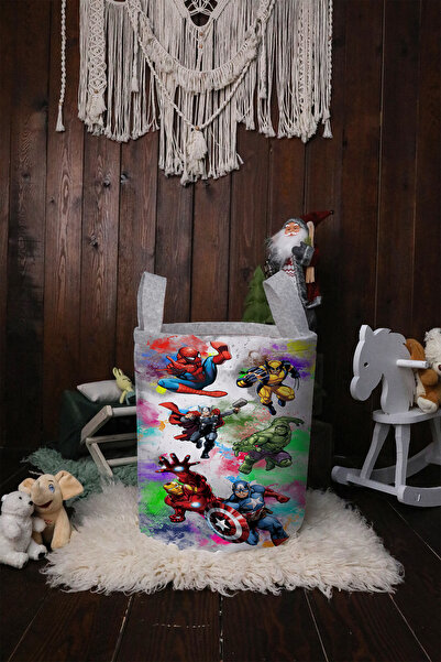 BelezaHome Children's and Baby's Room Toy Basket Super Heroes Patterned Folda...
