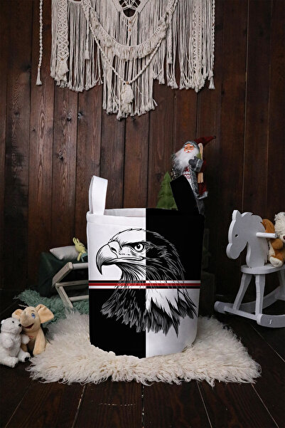 BelezaHome سلة ألعاب لغرفة الأطفال والرضع، منظم ألعاب من القماش بنمط النسر با...