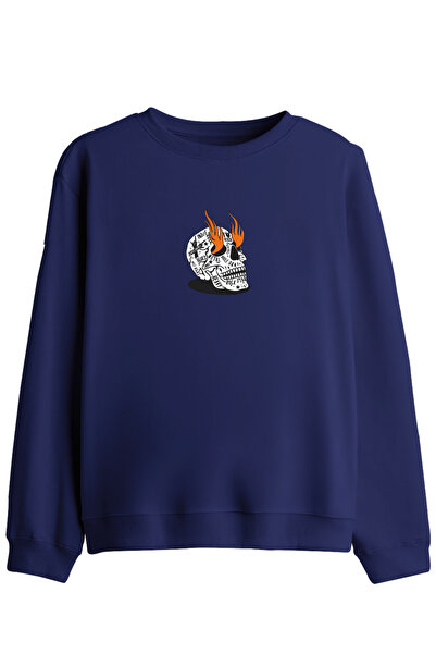 BetterThanCo Hanorac cu imprimeu Rock Star, cu guler tip crewneck