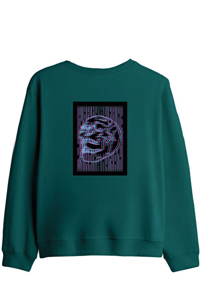 BetterThanCo Hanorac cu imprimeu neon și guler tip crewneck