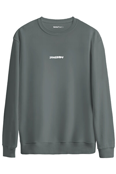 BetterThanCo Somebody Printed Crew Neck Oversize Sweatshirt