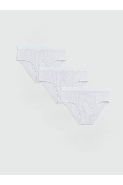 LC Waikiki سروال بوكسر رجالي مرن من القطن باللون الأبيض، 3 قطع (S6)