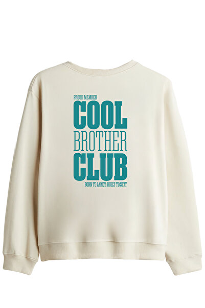 BetterThanCo Hanorac cu guler rotund imprimat Cool Brother Club