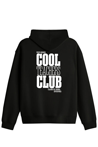 BetterThanCo Cool Teachers Club Printed Unisex Hooded Collar Hoodie
