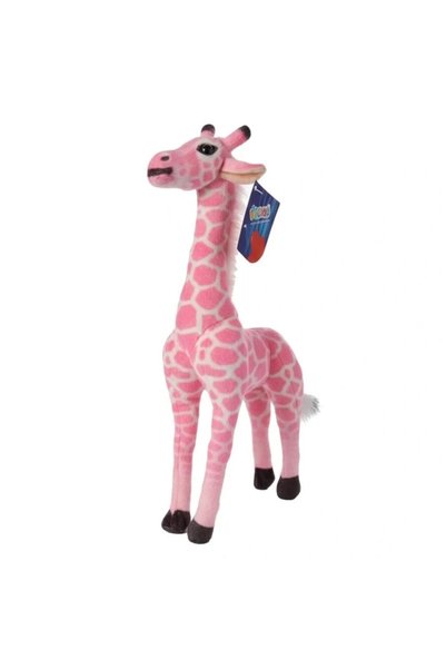 TRUST STORE Peluş Zürafa 43 Cm Yumuşak Dokulu Sevimli Oyuncak PEMBE