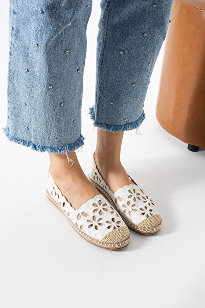 Sanart Shop Mia Women's Straw Sole Perforated Espadrilles