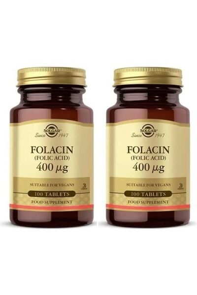 Solgar Folic Acid 400 Mcg 100 Tablets 2 Pieces