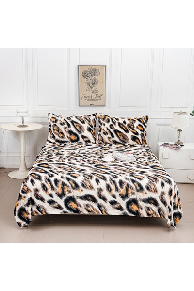 Truva Home Cocolino Fluffy Blanket with 2 Pillowcases - 200x230 cm, Warm and ...