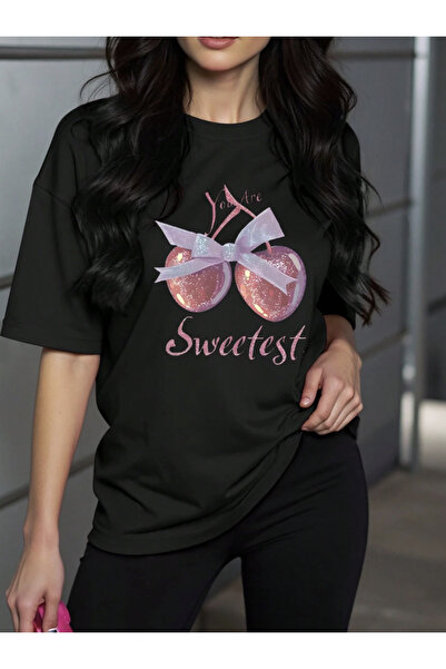 COHERENT Unisex Ανδρικό/Γυναικείο T-shirt SWEETEST με ιδιαίτερη στάμπα, βαμβα...
