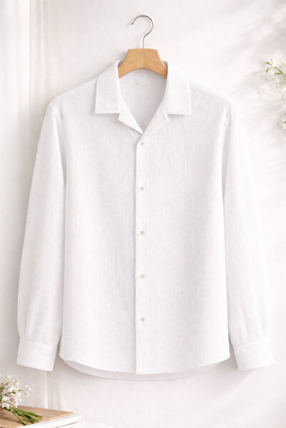 Revasser Unisex Kadın/Erkek Özel Tasarım Ferah Bürümcük Gömlek