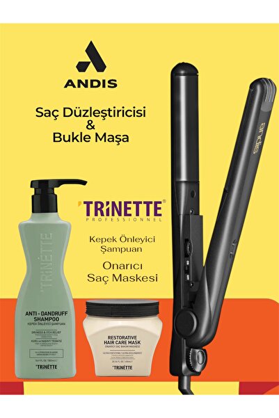 Andis Saç Düzleştiricisi & Saç Maskesi Ve Şampuan Seti