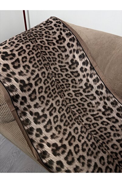 Dielle Sütlü Kahve Leopar Soft Şal