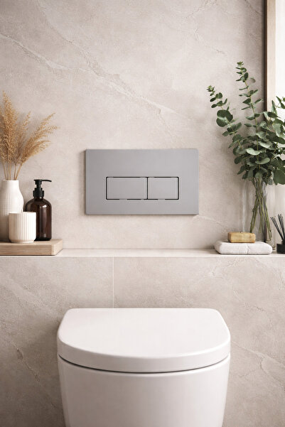 Eca E.C.A SEREL GÖMME REZERVUAR PANELİ ÇİFT BUTON GÜVENCESİ MAT KROM P580180