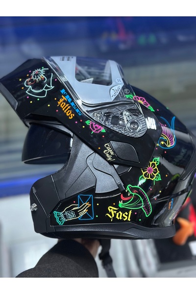 RS2 Çene Açılır Kask / Çelik Mekanizmalı / Güneş Gözlüklü / ECE 22.06