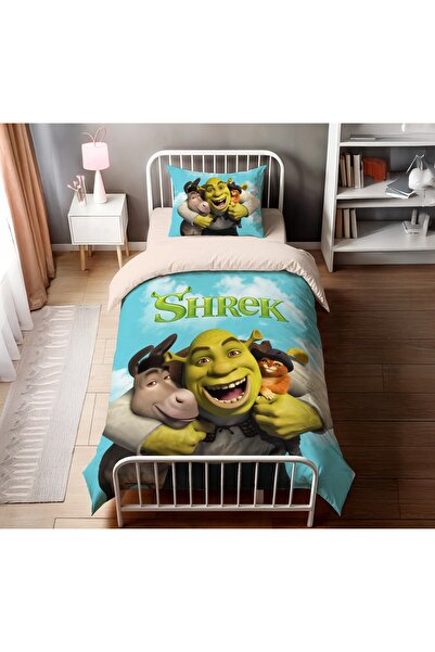 Home Nevresimhome Single Person Shrek Cotton Duvet Cover Set