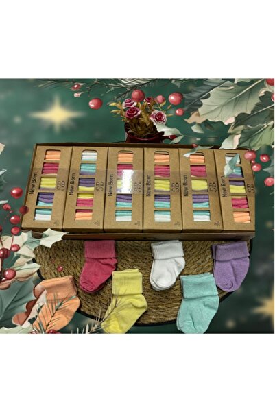 SVS Yenidoğan Bebek Antialerjik %100 Pamuk Çorap 6'lı Paket