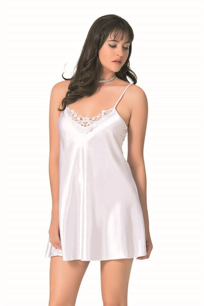 Slendos Women'S, Short, Laced, Satin Nightgown