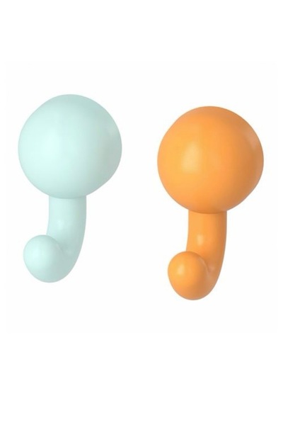 IKEA Humlesjön donmezco kanca, askı aparatı turuncu-turkuaz 12x8cm 2 adet