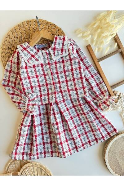 LiliKids Tüvit Kumaş Ceket Elbise Takım