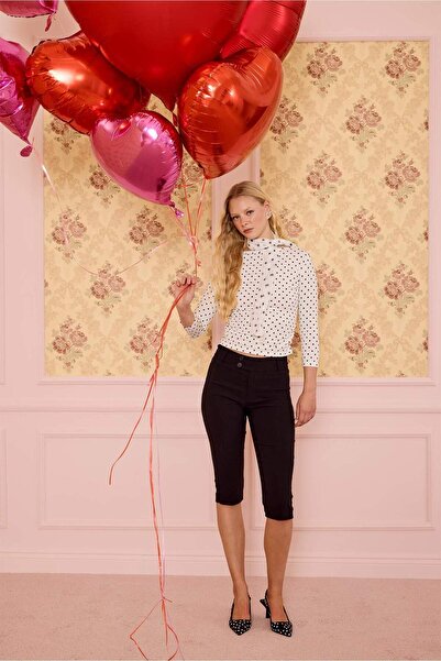 DeFacto Pantaloni Capri Bengaline cu talie normală G9494AX26SP