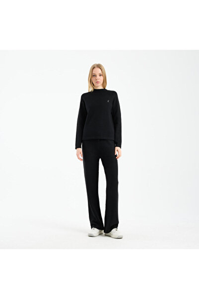 SAVE THE DUCK Kadın Siyah Yuvarlak Yaka Kazak