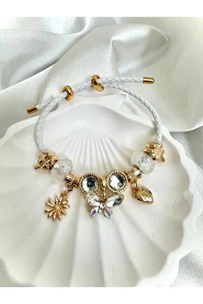 stainless steell Kelebek Çiçek Kalp Figürlü Charm Bileklik