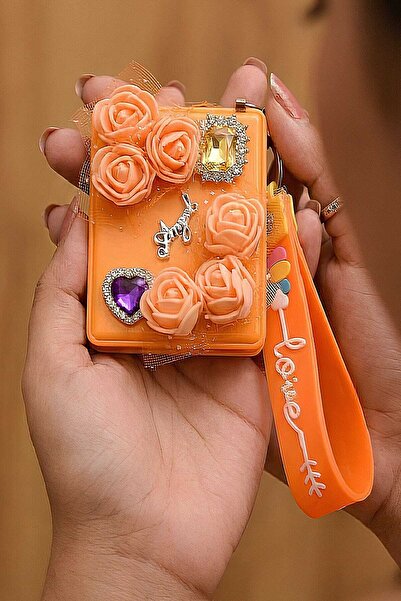 Bontexs Latex Rose Mirrored Gift Keychain and Bag Ornament