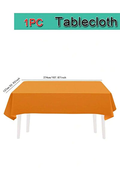 Choice قطعة واحدة من مفرش طاولة برتقالي سادة، زينة لحفلات أعياد ميلاد البنات،...