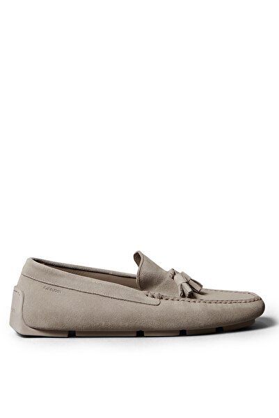 Calvin Klein %100 Dana Süet Taupe Erkek Loafer DRIVER TASSELS SU
