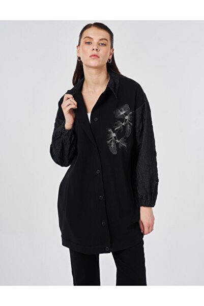 KYR Embroidery Appliqué Jacket Black