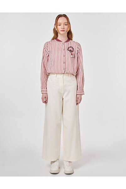 KYR Wide Leg Non Denim Trousers Ecru