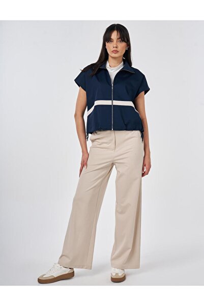 KYR Contrast Piping Vest Dark Navy Blue