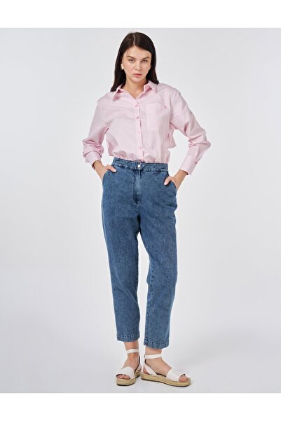 KYR Elastic Waist Carrot Cut Denim Trousers Random Wash
