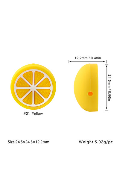 Choice11 6pcs yellow Sunrony New 6Pcs Donut Fruits Cake Silicone Fal Beads DI...