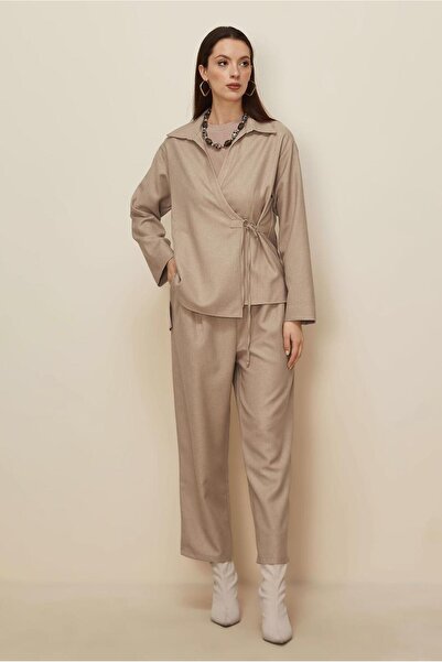 Alvina Tie-Up Detail Pants Suit 46045